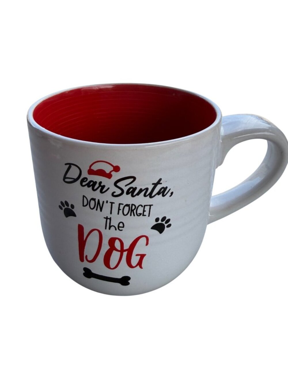 Pet Dog-Themed "Dear Santa, Don't Forget the Dog" Ceramic 16 oz. Coffee Mug 4"